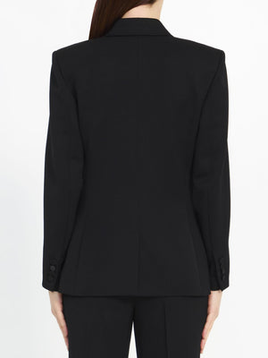 SAINT LAURENT Double Breasted Blazer with Peak Lapels