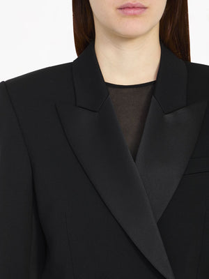 SAINT LAURENT Double Breasted Blazer with Peak Lapels