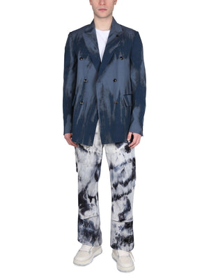 AMIRI Relaxed Fit Men's Jacket with Peaked Lapels