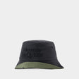 ALEXANDER MCQUEEN Tan Low Rever Bucket Hat for Men - SS24 Collection