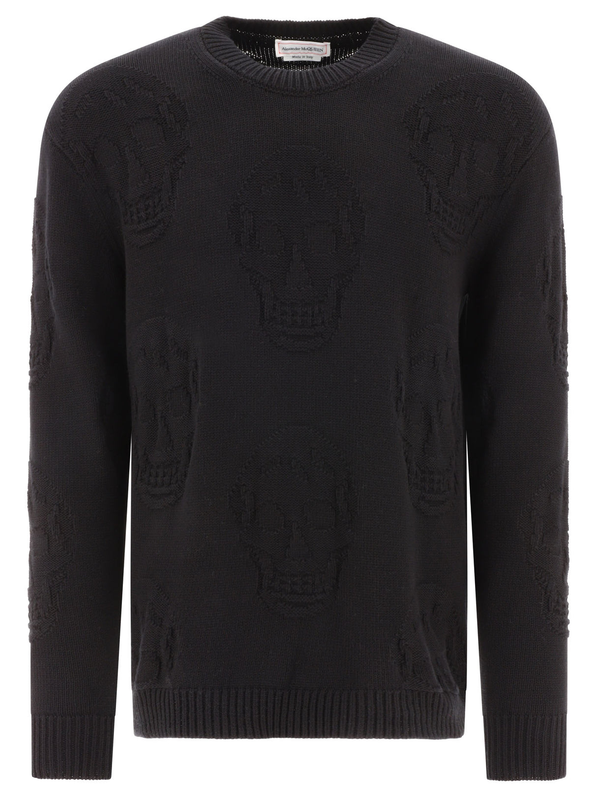 ALEXANDER MCQUEEN Skull Jacquard Knit Crew Neck Jumper - SS24