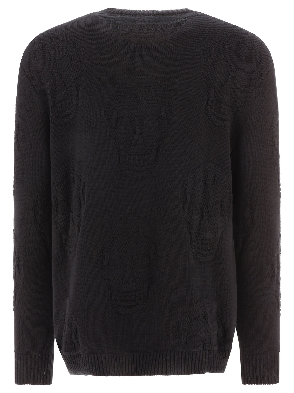 ALEXANDER MCQUEEN Skull Jacquard Knit Crew Neck Jumper - SS24