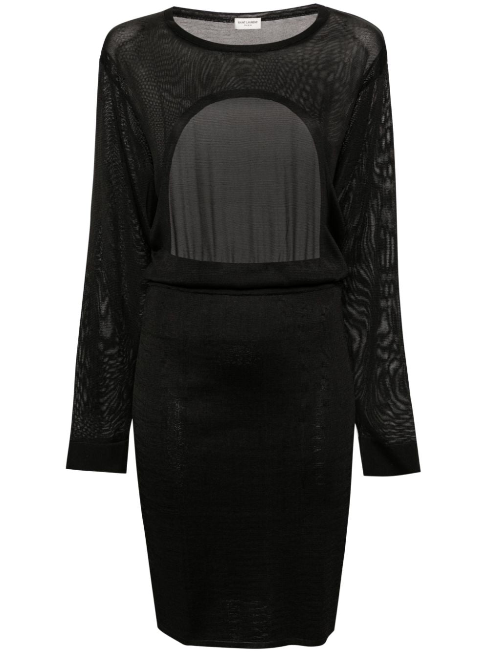 SAINT LAURENT Open-Back Knit Dress with Fitted Waistline