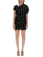 SAINT LAURENT Asymmetrical Gathered Mini Dress - Size 38