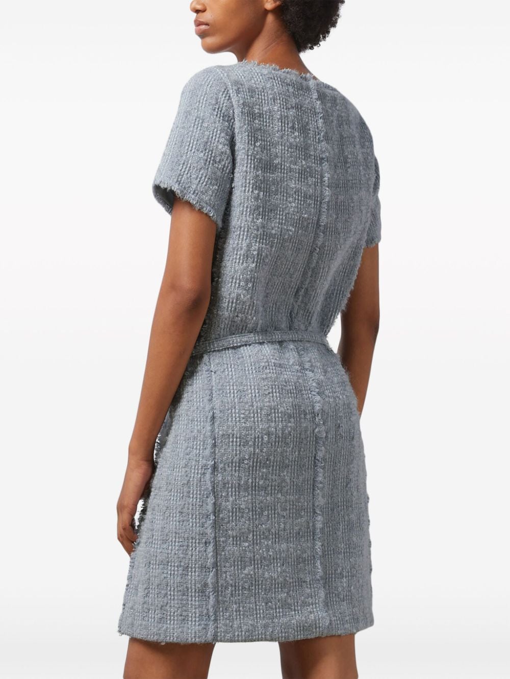 GUCCI Wool Tweed Mini Dress with Detachable Belt