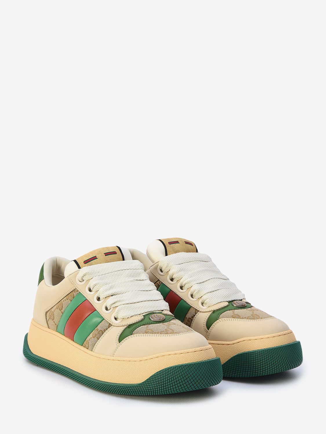 GUCCI Men's Leather Sneakers - Nude & Neutrals - SS24