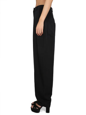 BALMAIN Chic Wool Trousers with Concealed Closure