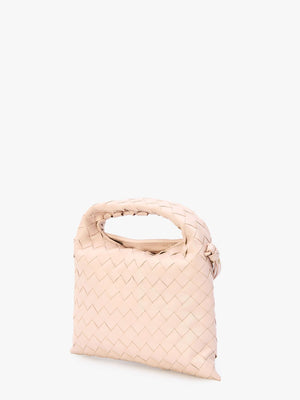 BOTTEGA VENETA ホワイトレザーミニホップハンドバッグ - SS24コレクション