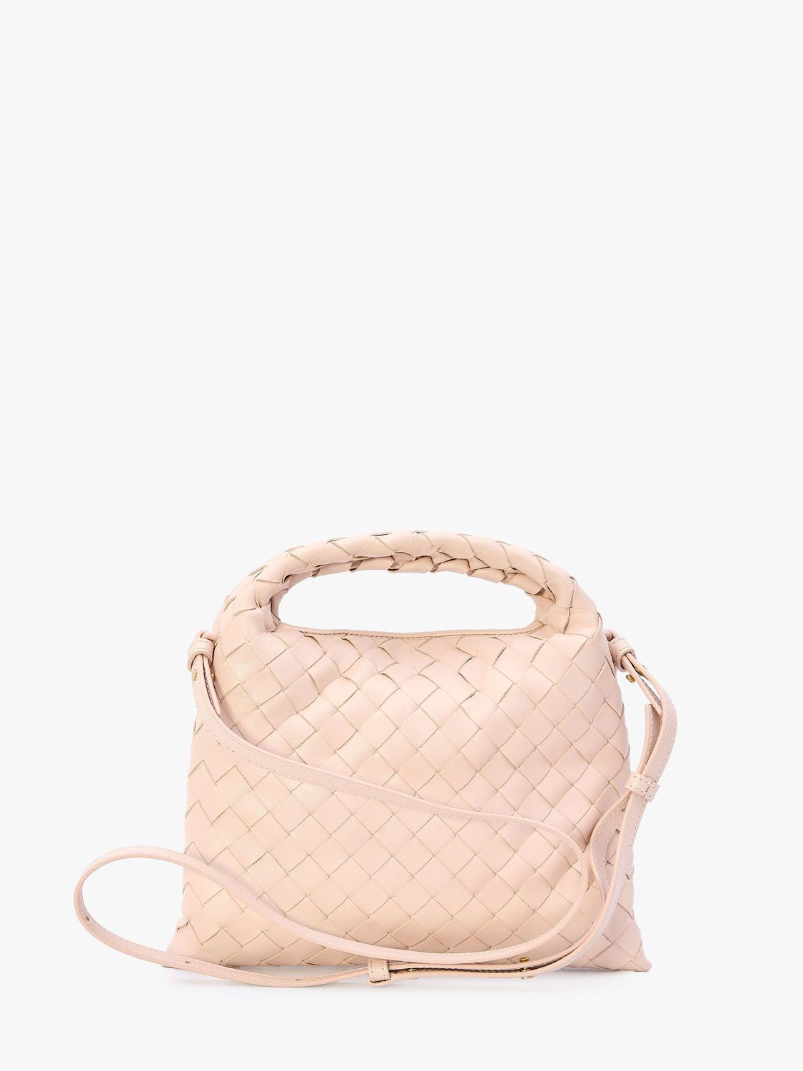 BOTTEGA VENETA ホワイトレザーミニホップハンドバッグ - SS24コレクション