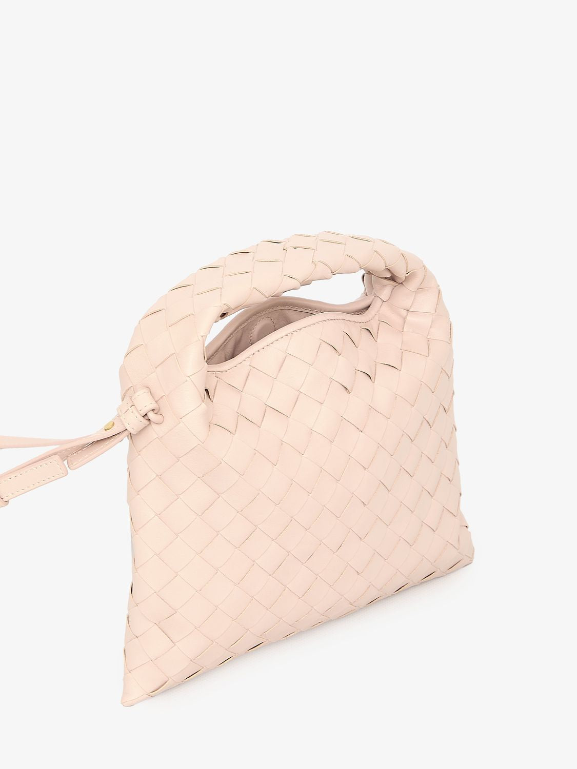 BOTTEGA VENETA ホワイトレザーミニホップハンドバッグ - SS24コレクション