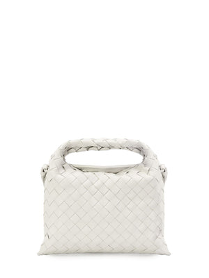 BOTTEGA VENETA ホワイトレザーミニホップハンドバッグ - SS24コレクション