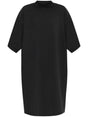 BALENCIAGA Vintage-Inspired T-Shirt Dress with Ribbed Crew Neck