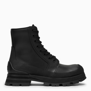 ALEXANDER MCQUEEN Wander Leather Lace-Up Boots