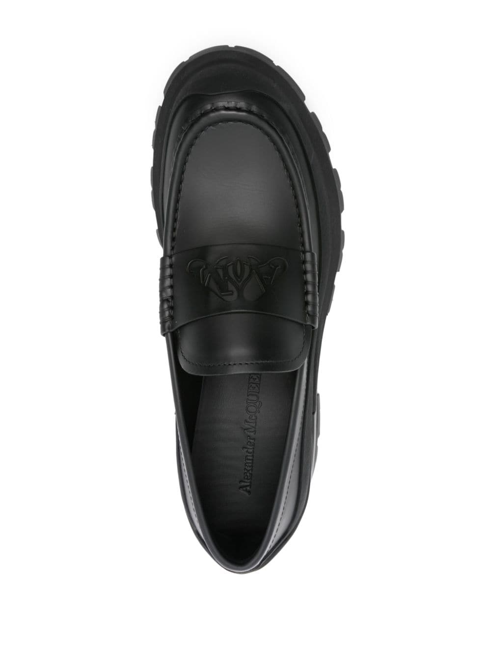 ALEXANDER MCQUEEN Signature Seal Logo Leather Loafers