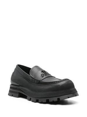 ALEXANDER MCQUEEN Signature Seal Logo Leather Loafers