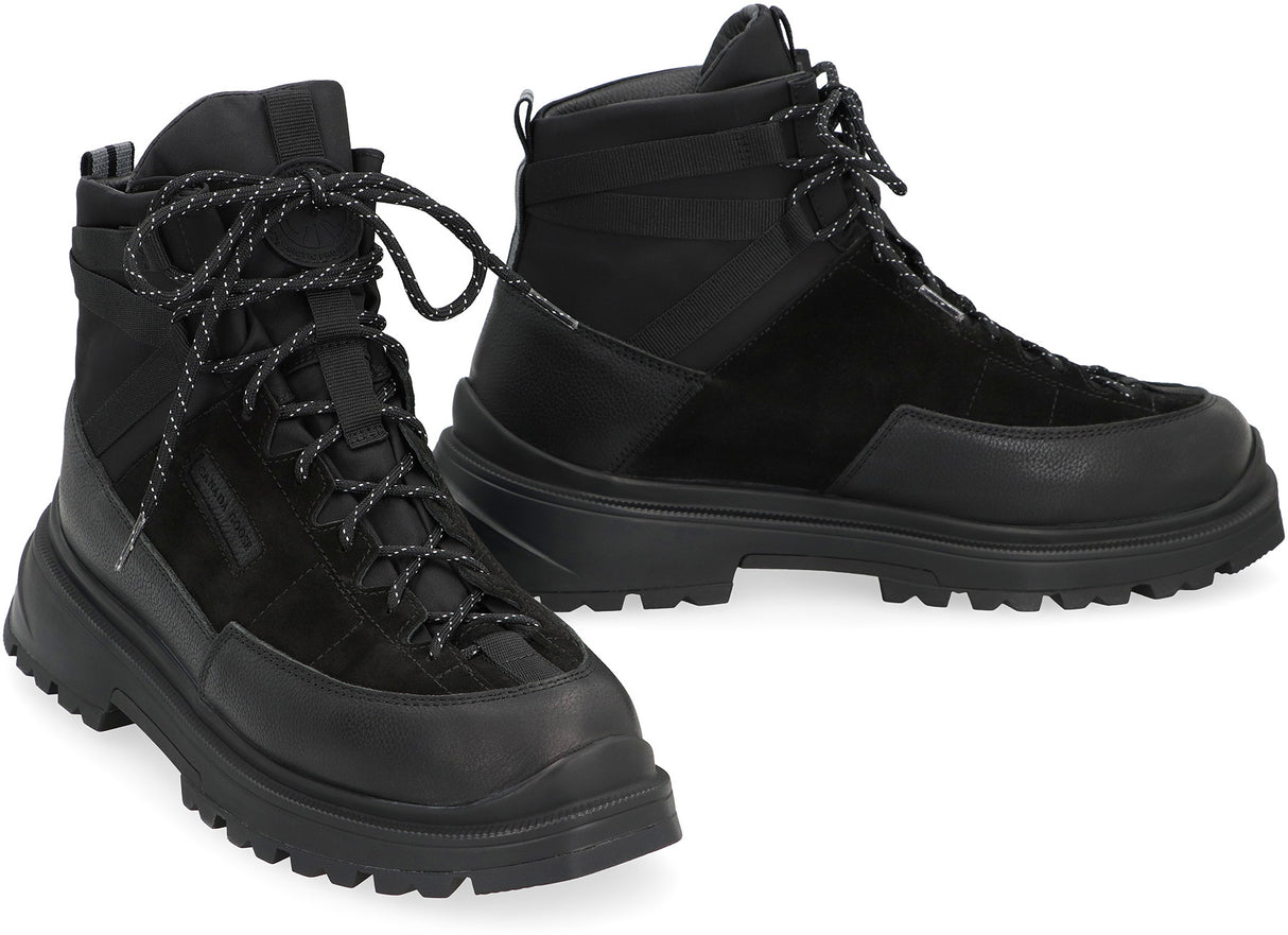 CANADA GOOSE Premium Leather Lace-Up Boots for Men