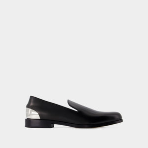 ALEXANDER MCQUEEN Metal Heel Loafers for Men - SS24 Collection