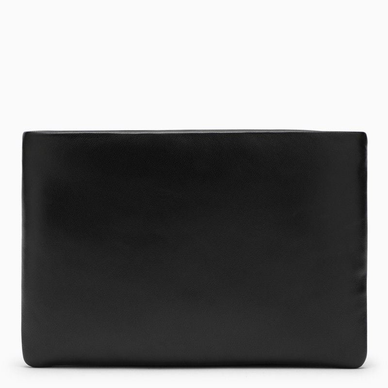 SAINT LAURENT Padded Black Lambskin Clutch Handbag | SS24 Collection