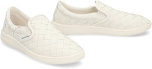 BOTTEGA VENETA Woven Leather Sneakers for Women in Classic White