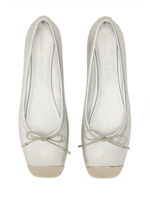 ALEXANDER MCQUEEN Leather Ballerina Flats for Women