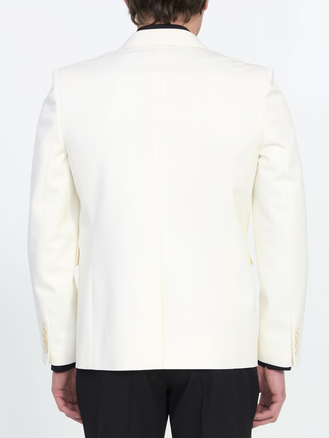 SAINT LAURENT Men's Single-Breasted Wool Gabardine Jacket - Size IT 48