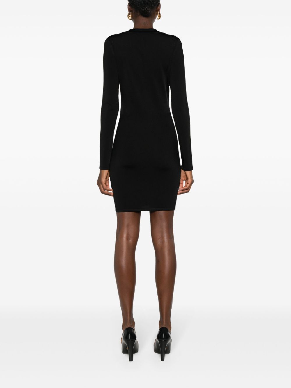 SAINT LAURENT Square Neck Mini Knit Dress