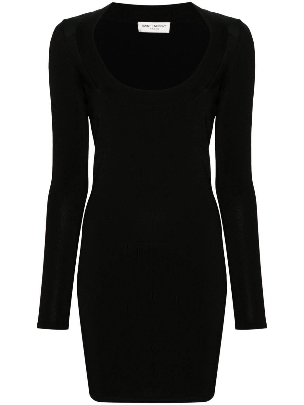 SAINT LAURENT Square Neck Mini Knit Dress