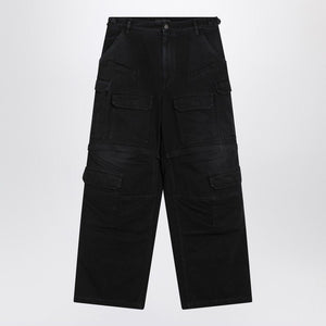 BALENCIAGA Men's Cargo Jeans with Adjustable Straps