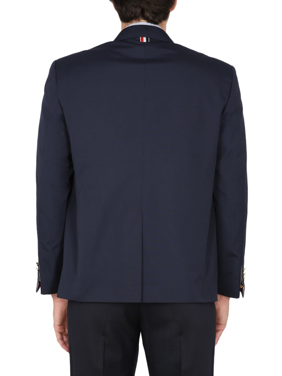 THOM BROWNE Men's Single-Breasted Jacket with Notched Lapels