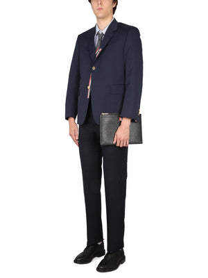 THOM BROWNE Men's Single-Breasted Jacket with Notched Lapels