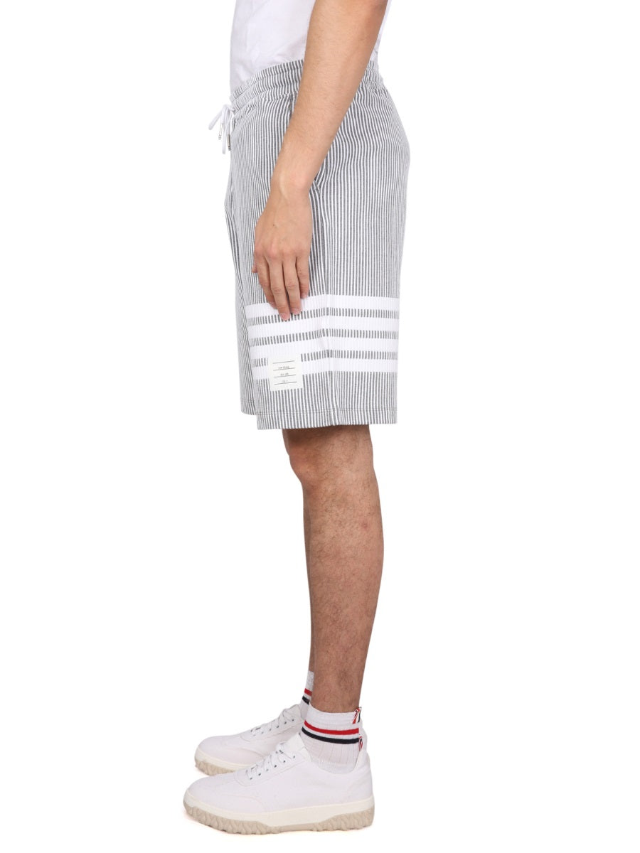 THOM BROWNE Men's Mini Striped Bermuda Shorts