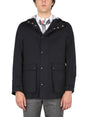 THOM BROWNE Men's High Neck Hooded Zip Parka Jacket