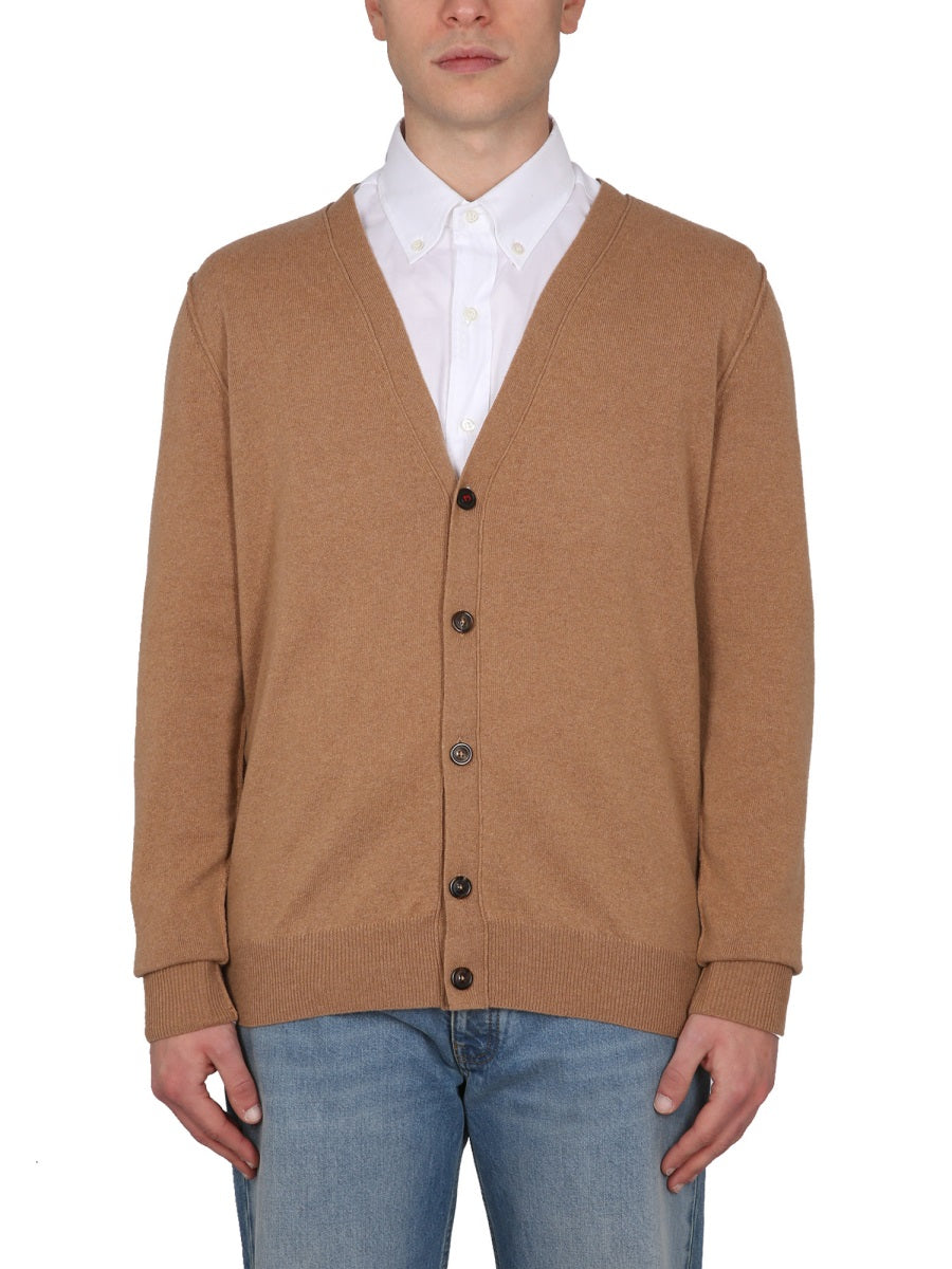 MAISON MARGIELA Men's Knit Cardigan with Front Button Closure