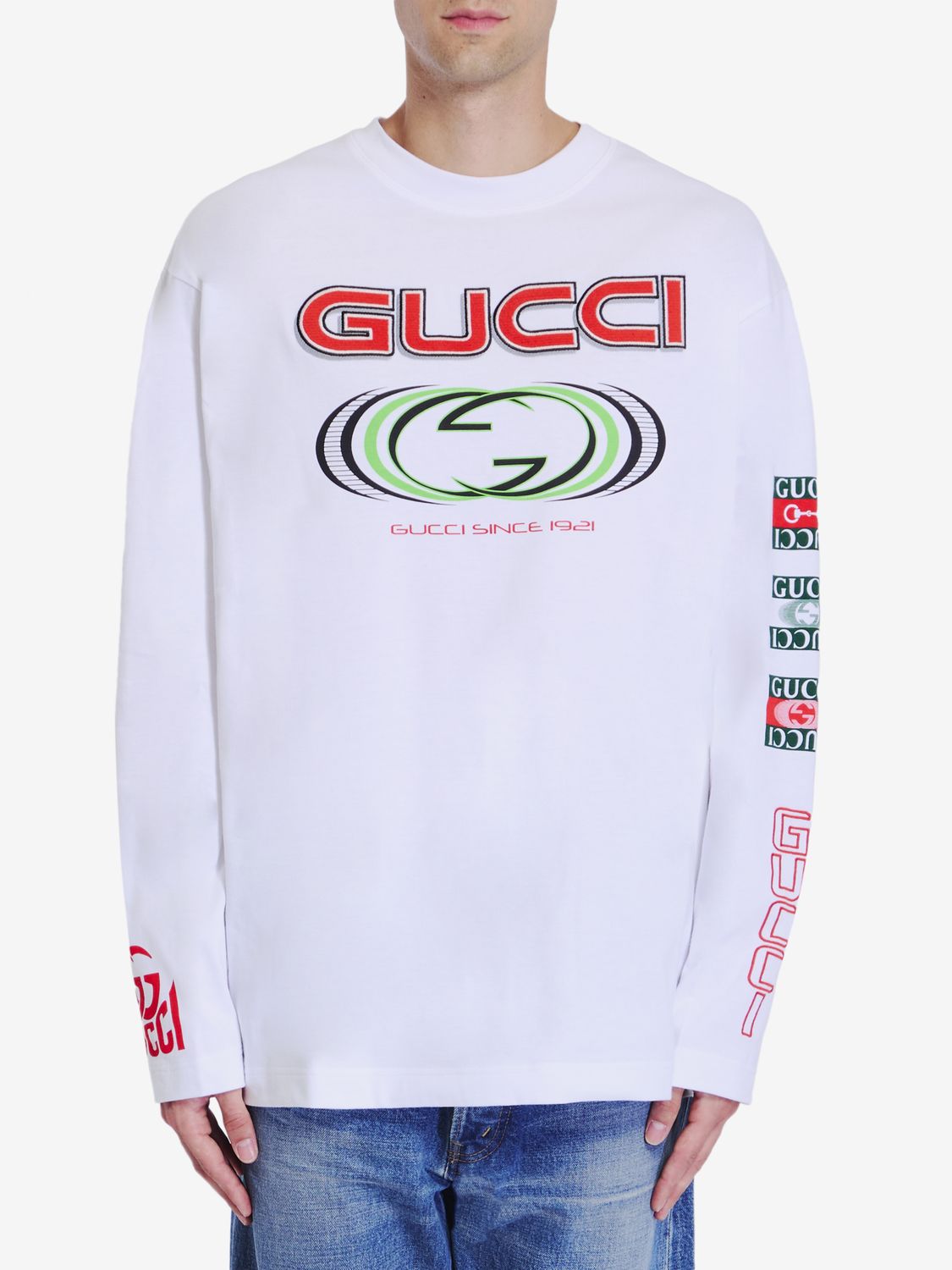 GUCCI エレガントな長袖クルーネックTシャツ