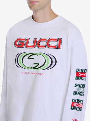 GUCCI エレガントな長袖クルーネックTシャツ