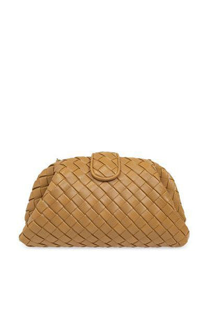 BOTTEGA VENETA シックなベージュ色のミニショルダーバッグ (31.5x16.5x10.9 cm)