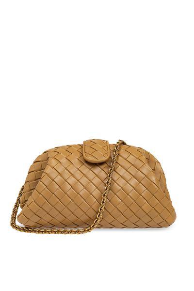 BOTTEGA VENETA シックなベージュ色のミニショルダーバッグ (31.5x16.5x10.9 cm)