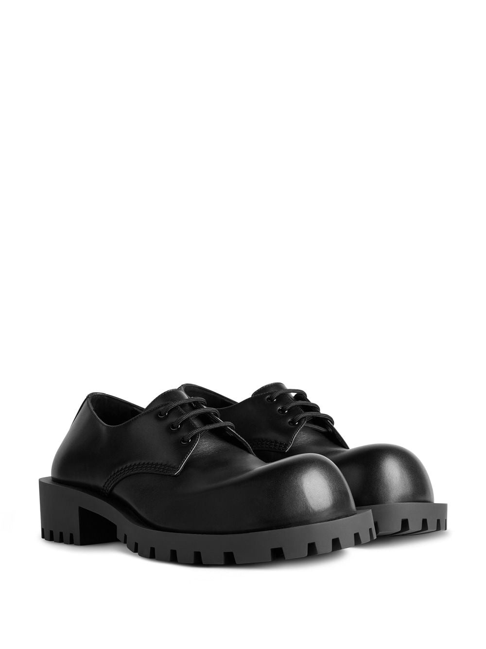 BALENCIAGA Men's Classic Hummer Derby Dress Shoes