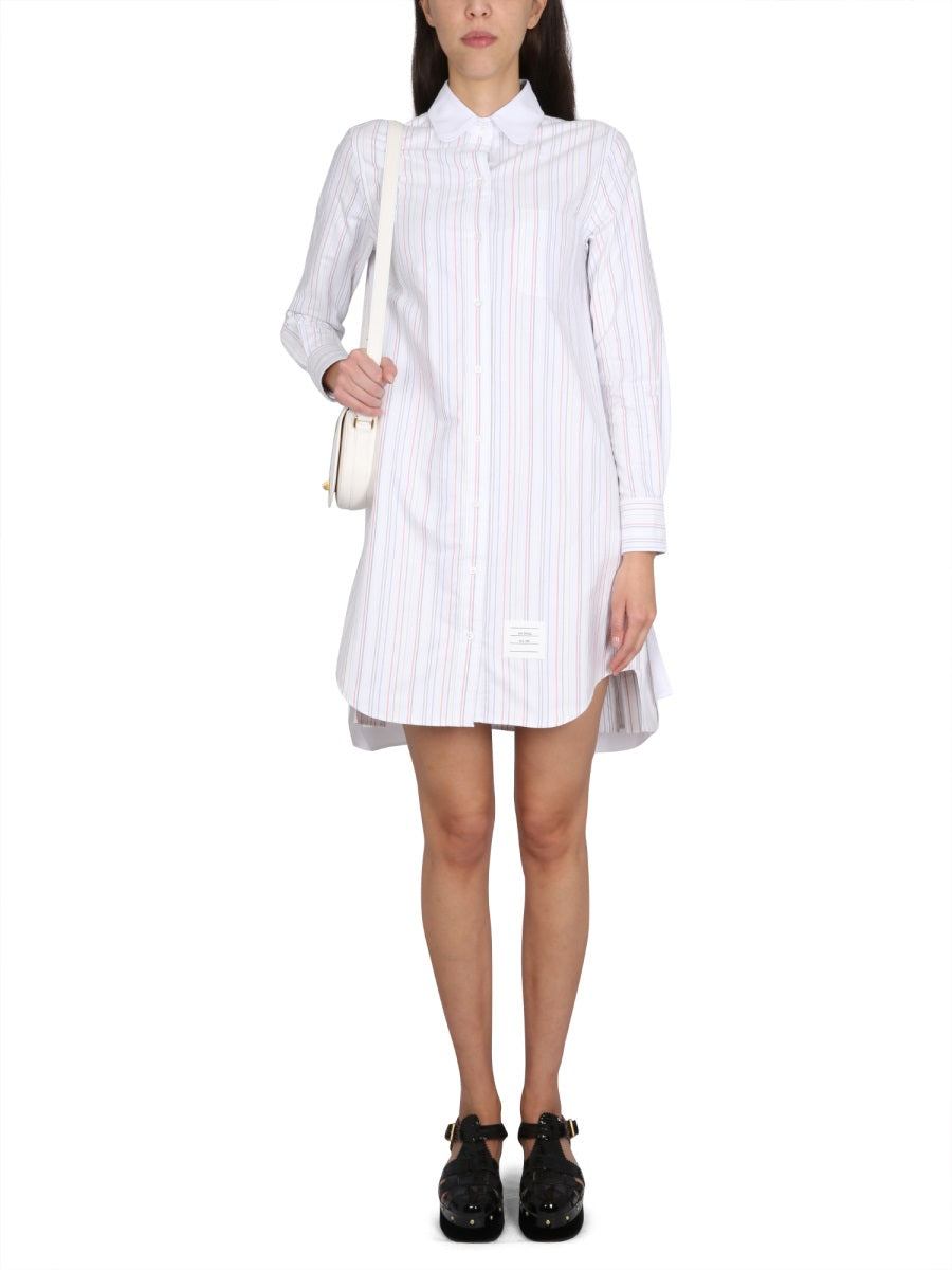 THOM BROWNE Wool Round Neck Shirt for Women - SS23 Collection