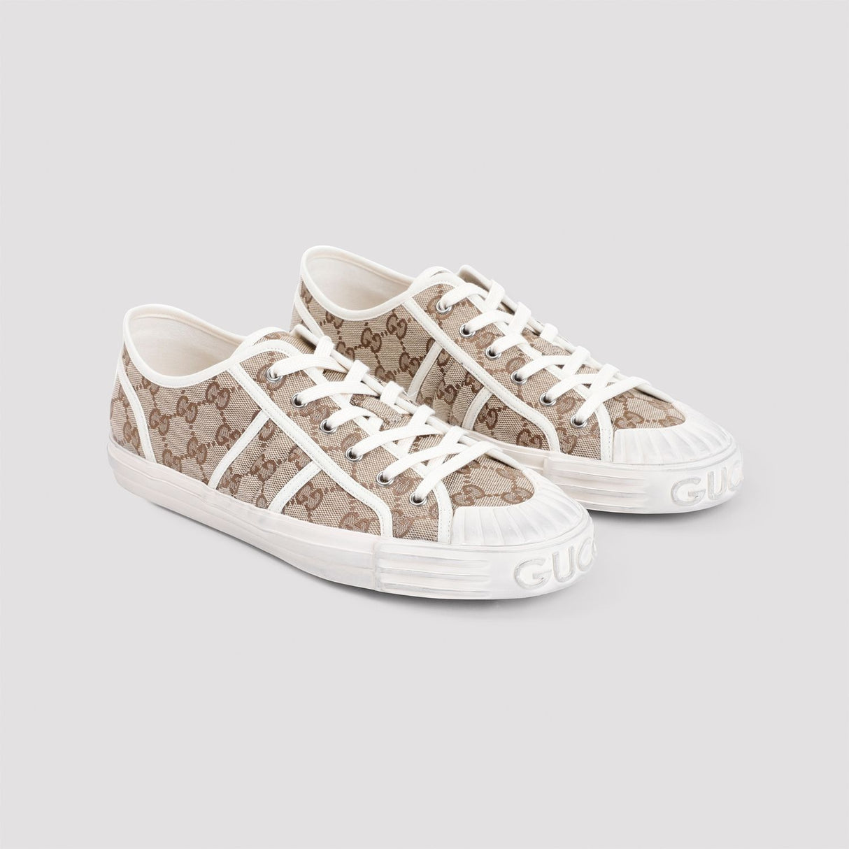 GUCCI JULIO GG Fashion Sneakers in Nude Neutrals