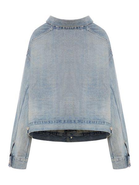 BALENCIAGA Off Shoulder Denim Jacket