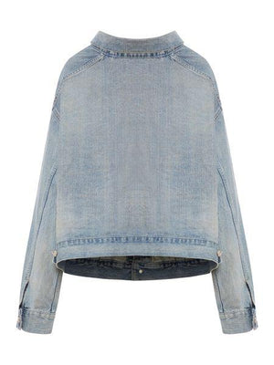 BALENCIAGA Off Shoulder Denim Jacket