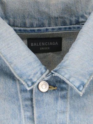 BALENCIAGA Off-Shoulder Vintage Effect Jacket for Men