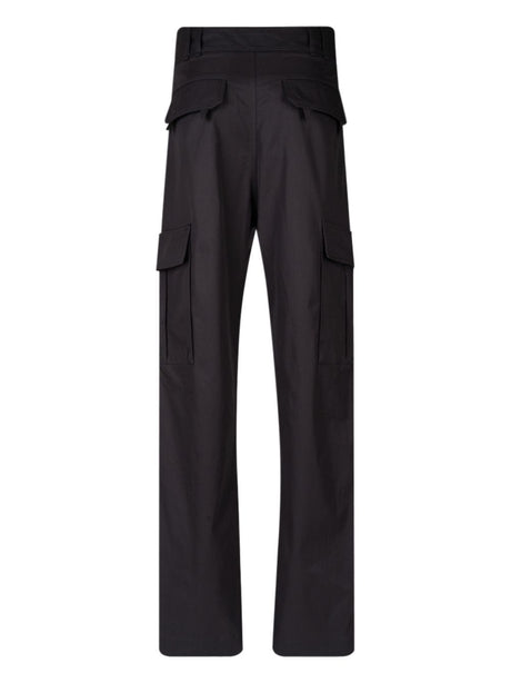 SAINT LAURENT Button Detail Straight Leg Pants for Women