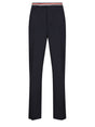 THOM BROWNE Men's Tailored Wool Pants with Hidden Closure