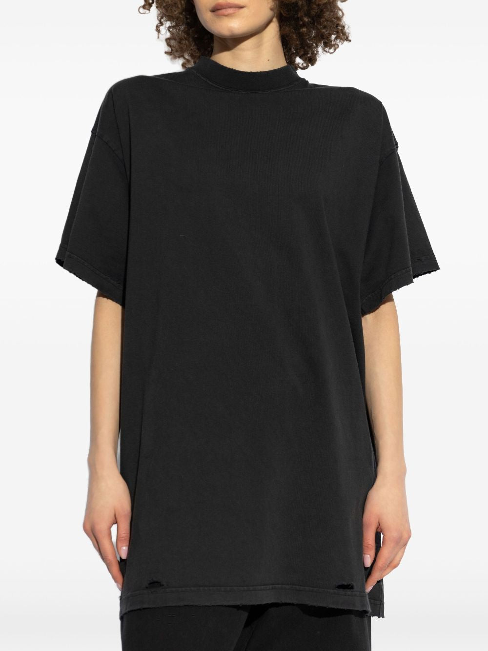 BALENCIAGA Distressed Oversize Cotton T-Shirt - Women's SS25