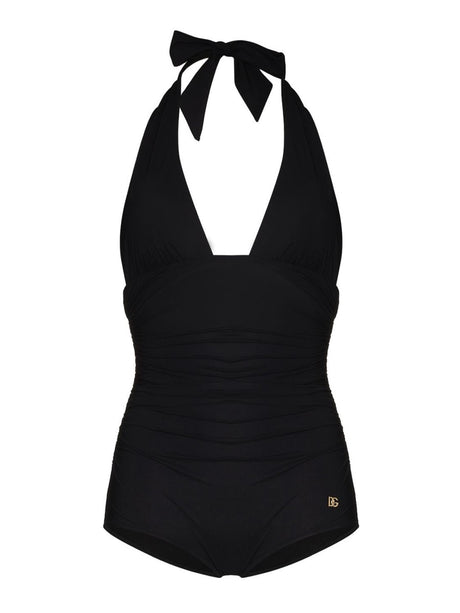 DOLCE & GABBANA One-Piece Swimwear with Logo - Size 2