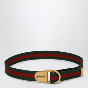 GUCCI Web Motif Belt with Logo Buckle