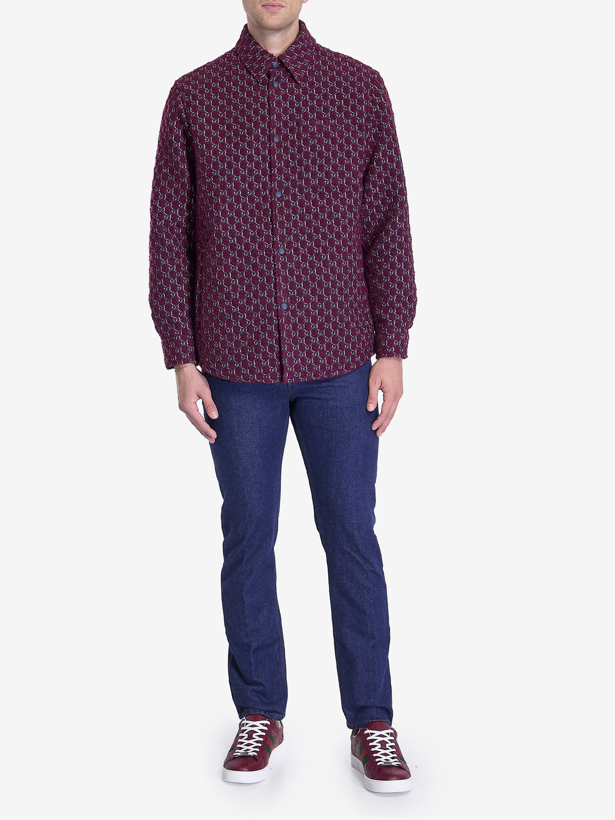 GUCCI Men's Regular Fit Bouclé Overshirt