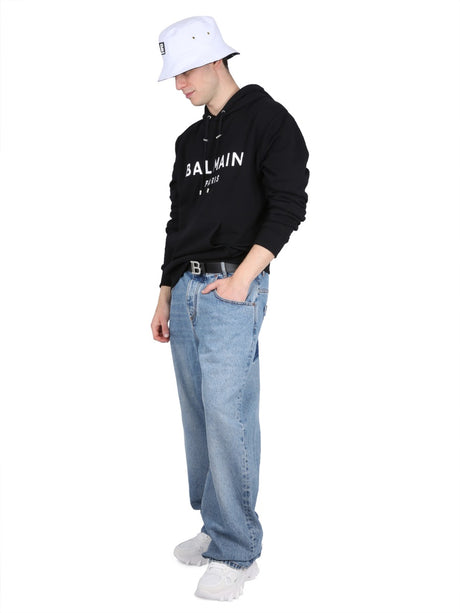 BALMAIN Men's Classic Hoodie with Drawstring